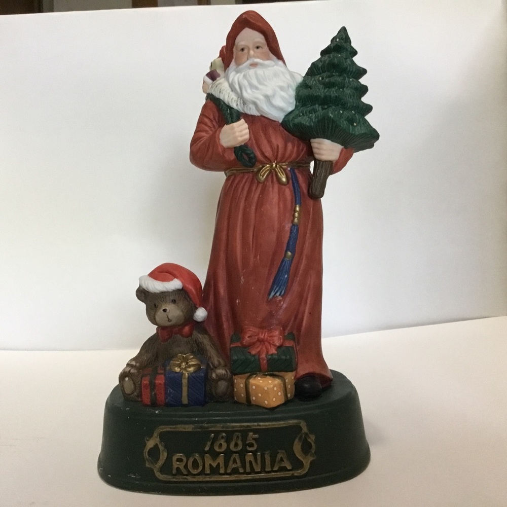 Vintage Santa Claus Figurine Romania Christmas Holiday Decoration Antique